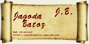 Jagoda Batoz vizit kartica
